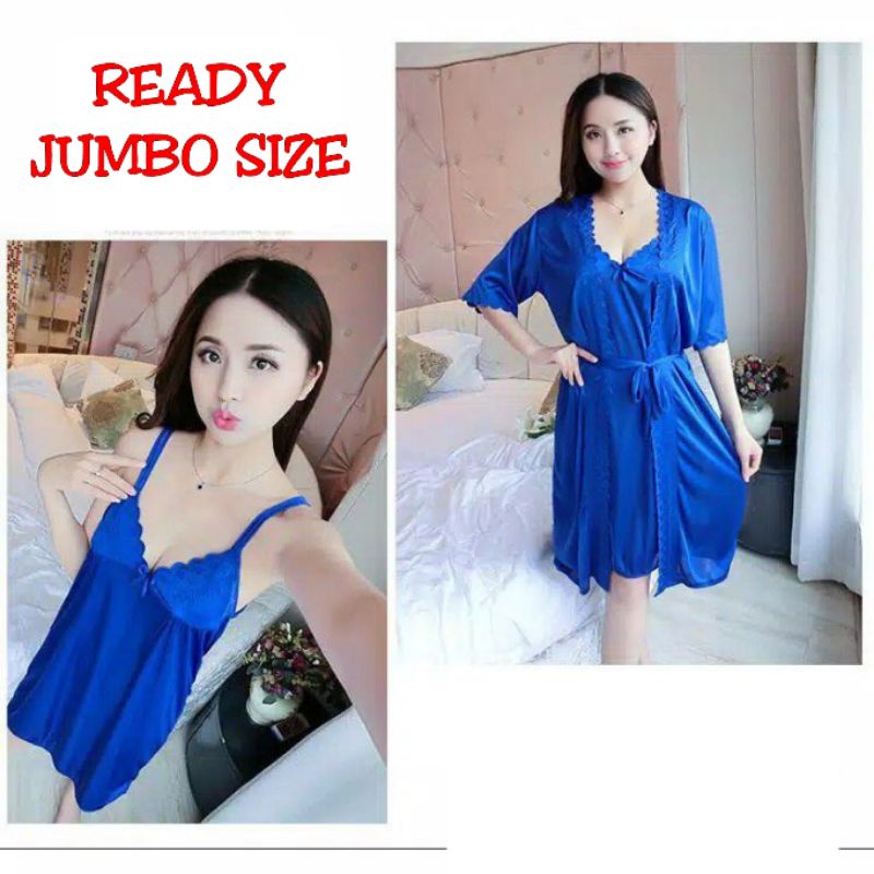 SET KIMONO 2IN1 SATIN IMPORT REALPICT / BEST SELLER KIMONO TRICOT LCL