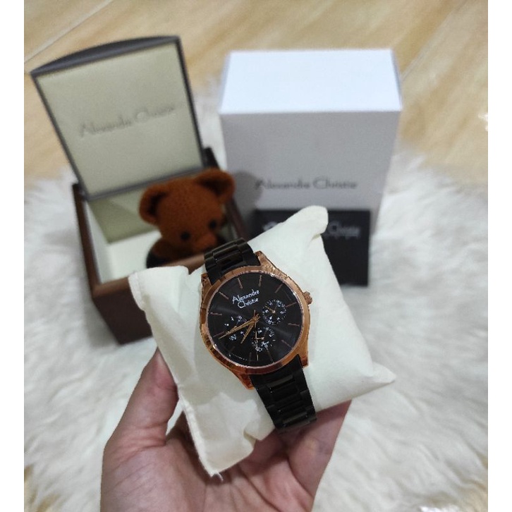 JAM TANGAN ALEXANDRE CHRISTIE AC 2915 / AC2915  BLACK ROSEGOLD