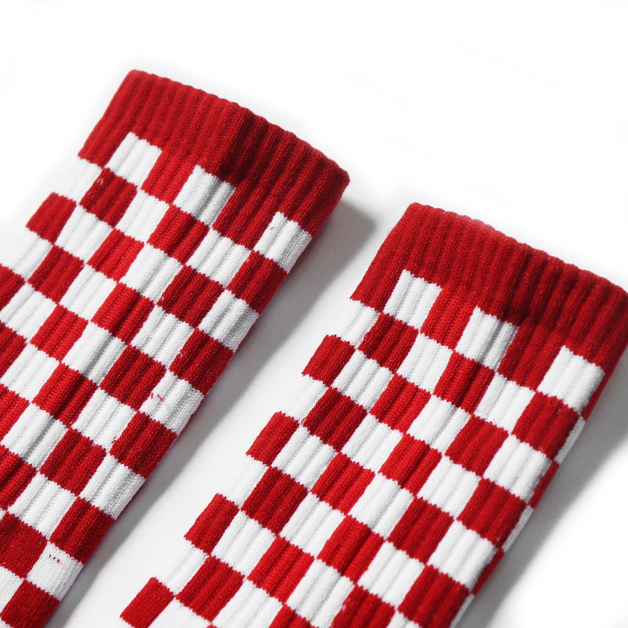 YESZY.MFG - Red White Checkered Socks