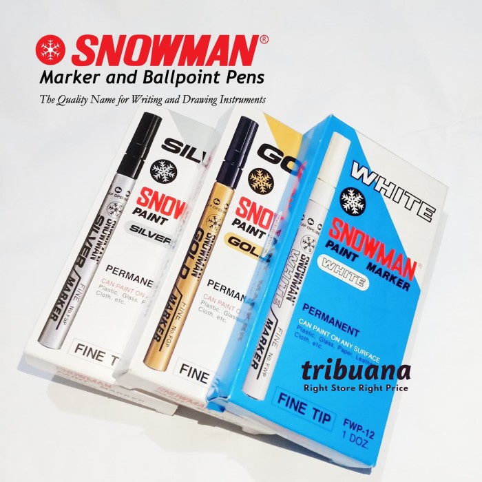 

Cantik Spidol Snowman Paint Marker / Permanent White Marker Fine Sale!!!