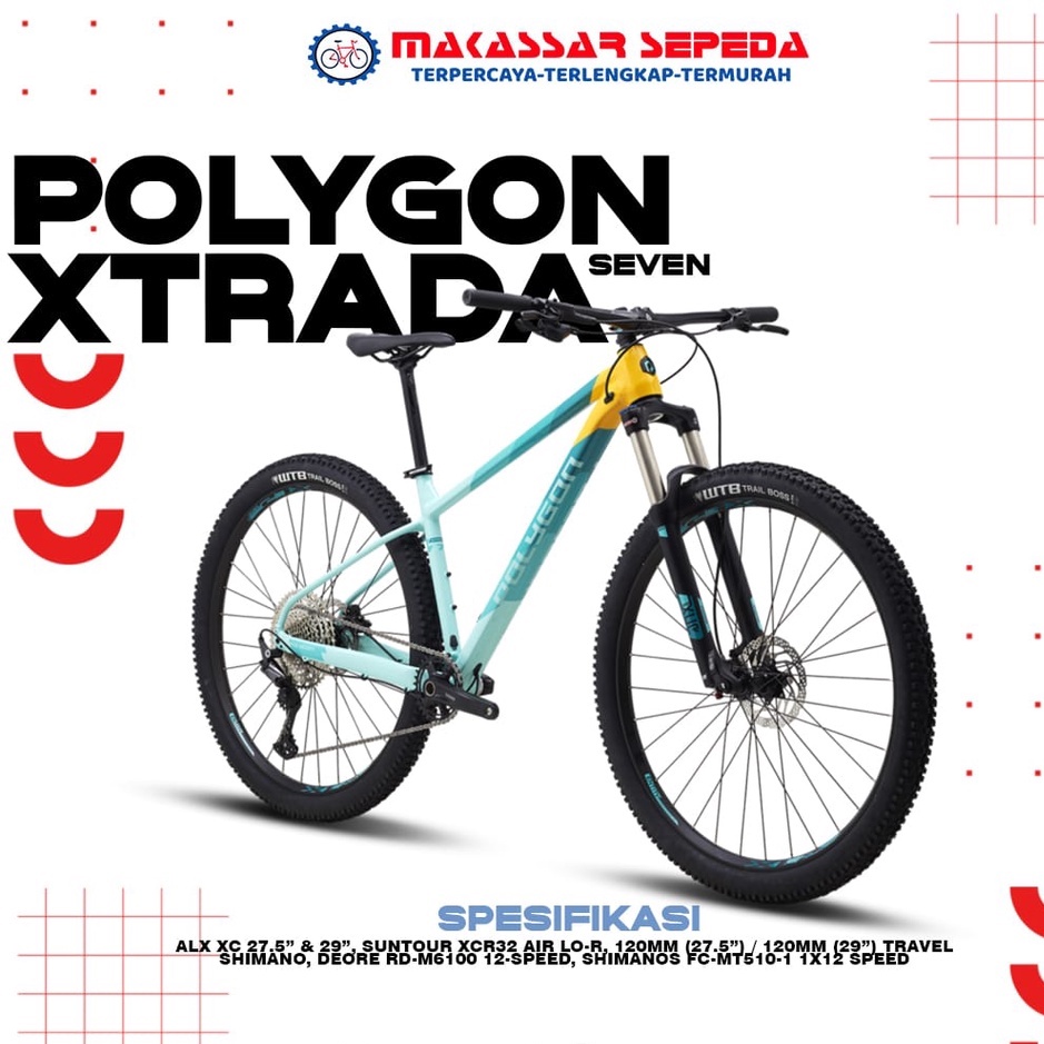 SEPEDA GUNUNG MTB POLYGON XTRADA 7 ALLOY 12 SPEED HYDRLC DISCBRAKE