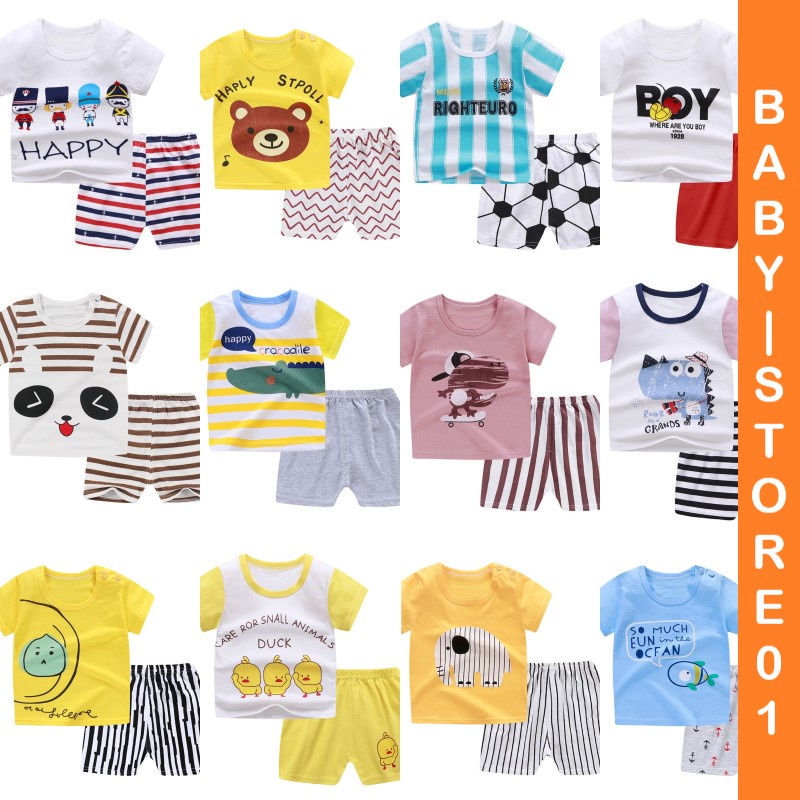 BABY STORE01 - BJA1 SETELAN ANAK 0-3 TAHUN PIYAMA TIDUR PAKAIAN ANAK