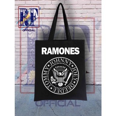 Tote bag BAND RAMONES TAS MUSIK METAL ROCK / totebag tas jinjing sling bags waistbag / tas ransel sl