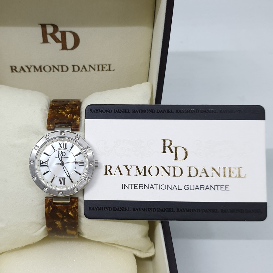 Raymond Daniel RD206 Silver Akr.Coklat, Jam Tangan Wanita, Original