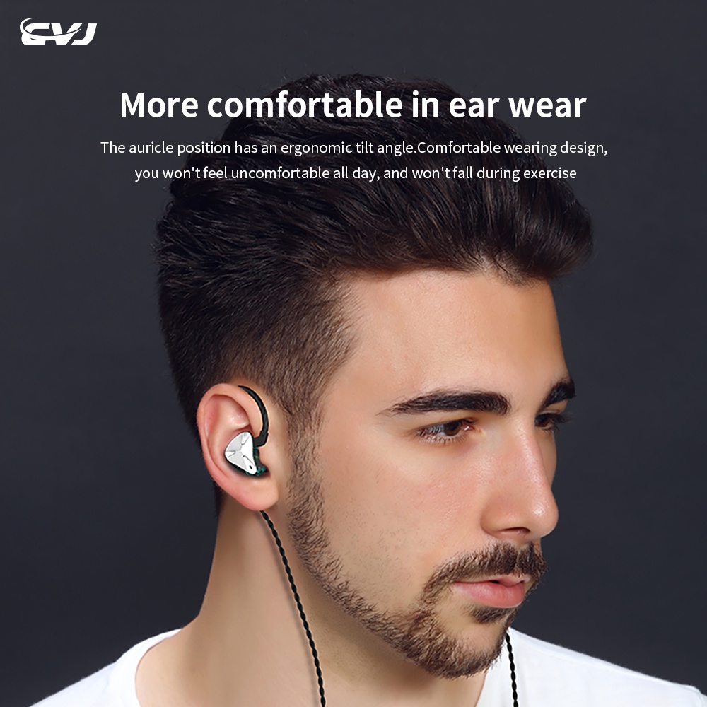 Cvj Earphone In Ear HIFI Dinamis Bahan Logam Dengan Fitur Noise Canceling Untuk DJ