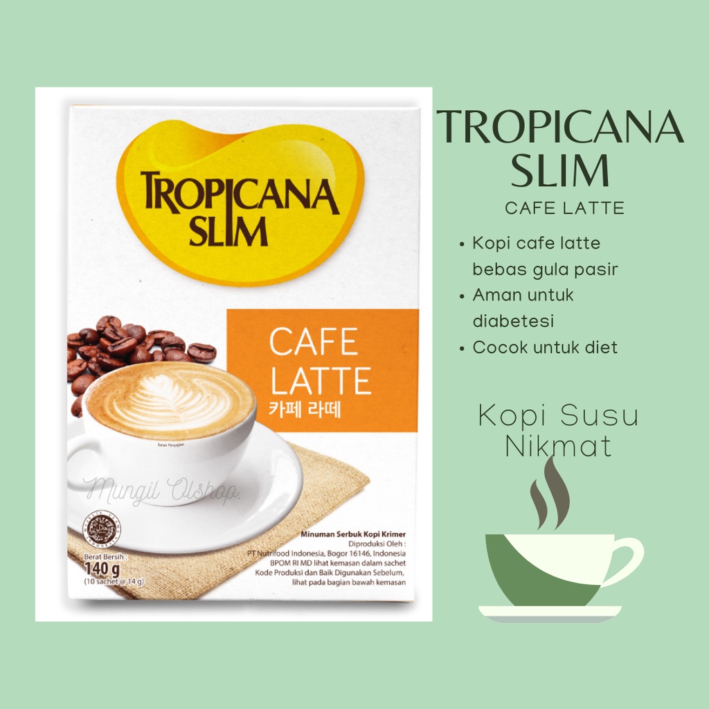 

TROPICANA SLIM CAFE LATTE PERBOX ISI 10