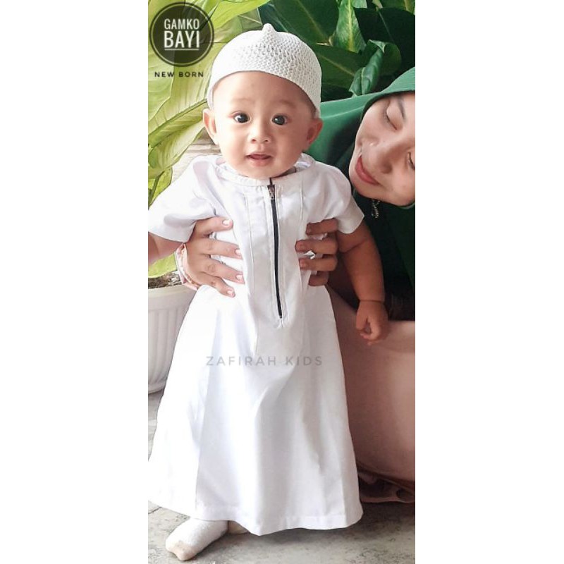 Baju koko bayi  0 6 bulan sampai 4 tahun Jubah Gamis anak laki laki pakain muslim newborn
