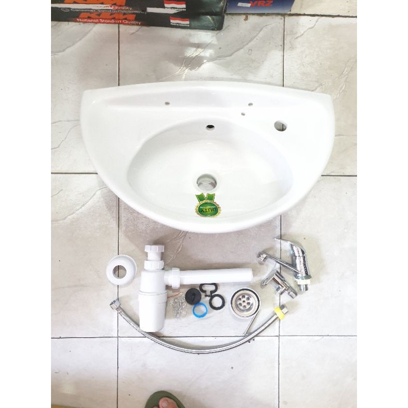 wastafel keramik cuci tangan duty paket lengkap