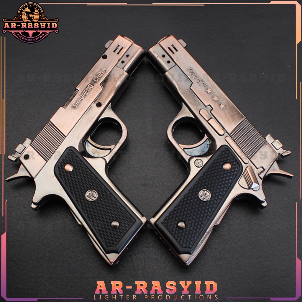 BISA COD Korek Api 2 Api Bara dan Las Gas FN Model Pistol 3577