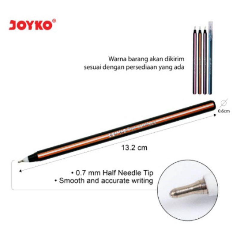 Bolpen Joyko BP-327 Maze - Bolpoint Pulpen Hitam Merah Biru Ball Pen Bagus Alat Tulis Kantor Murah