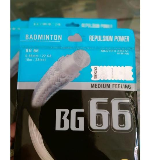Stok terbatas.. SENAR RAKET BADMINTON YONEX BG 66 MEDIUM FELLING.