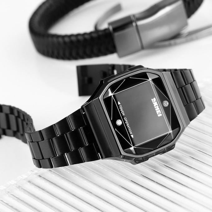 SKMEI 1797 Jam Tangan Wanita Digital Touch Display Tali Stainless Steel WATCHKITE WKOS