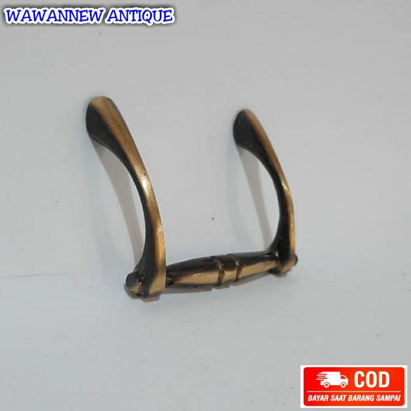 Handle / Tarikan Laci Gagang Lemari Pintu Rumah Kuningan Antik 6.5cm