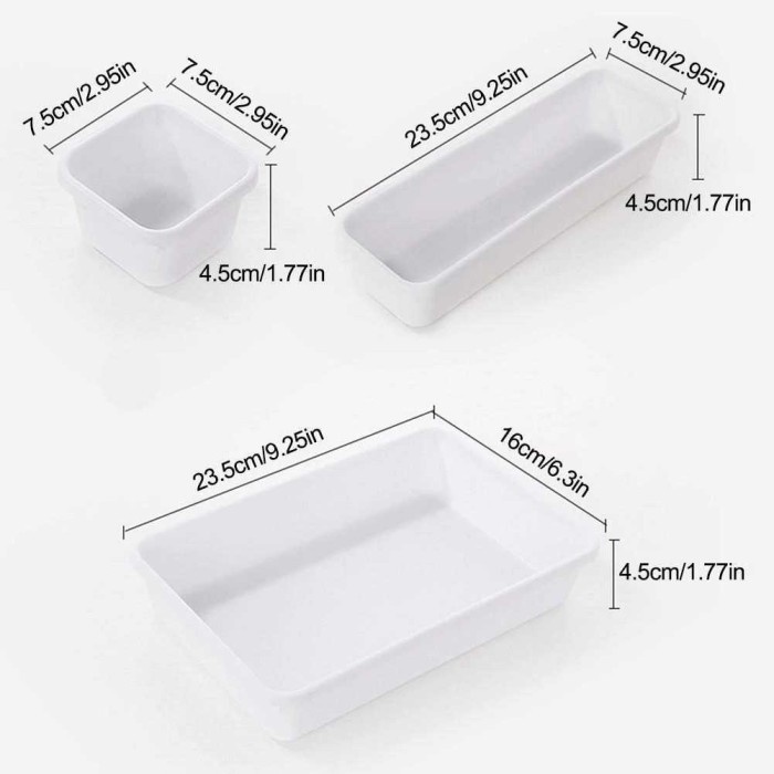 Kotak Pembatas Organizer Laci 8in1 Drawer Divider Box Storage Trays