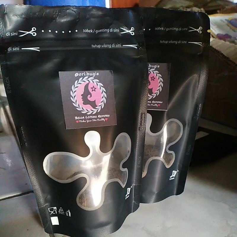 Lulur Bedda Lotong Kering bonus spatula | lulur viral | lulur cocok | lulur rempah hitam