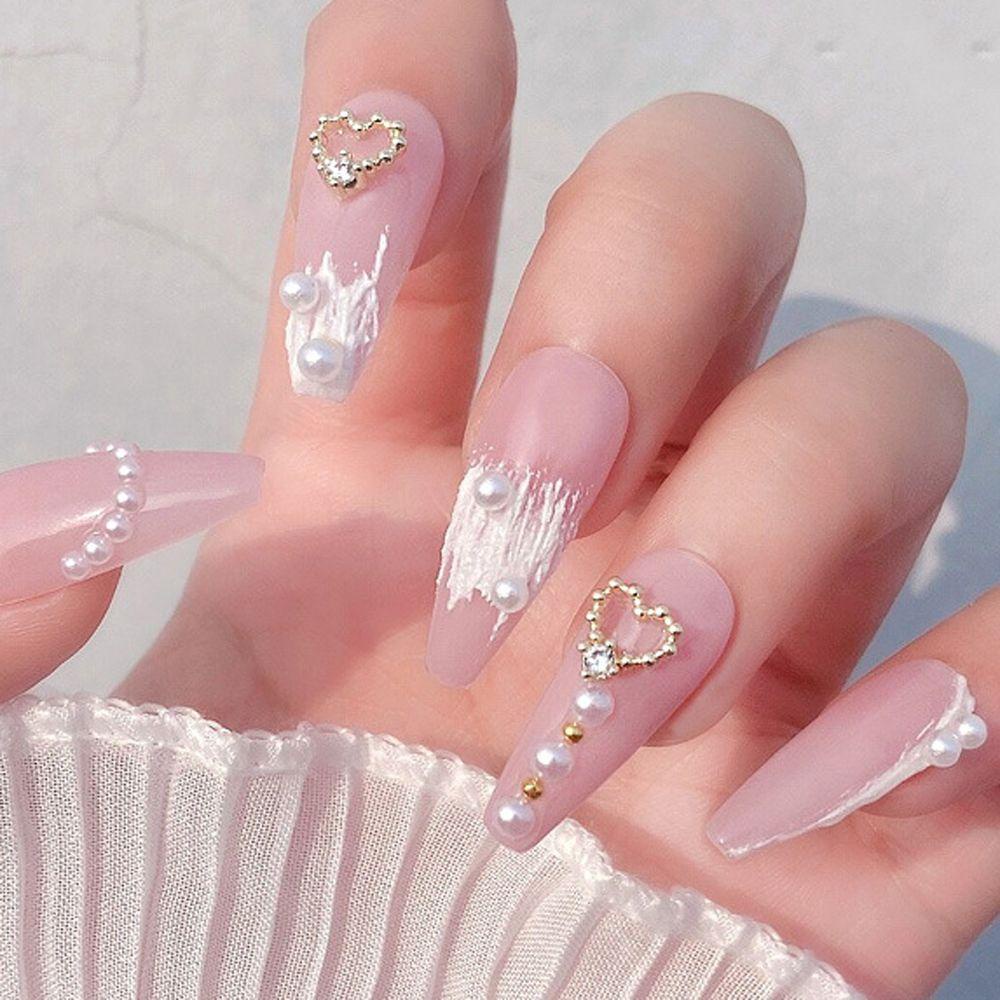 Mxbeauty Bintang Nail Art Dekorasi Wanita Cinta Hati Ikatan Simpul Manikur Aksesoris Hollow Nail Drills