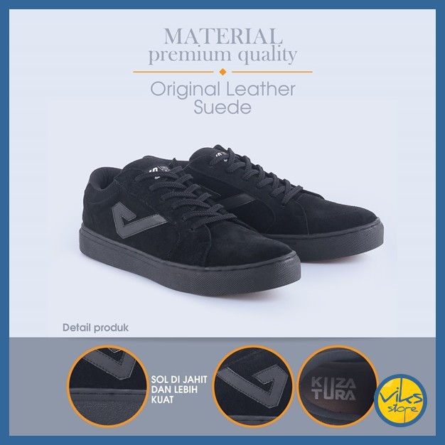 Sepatu Sneakers Pria Cowok Tali Style Casual Unisex Distro Kuzatura Suede Lokal Premium Elegan