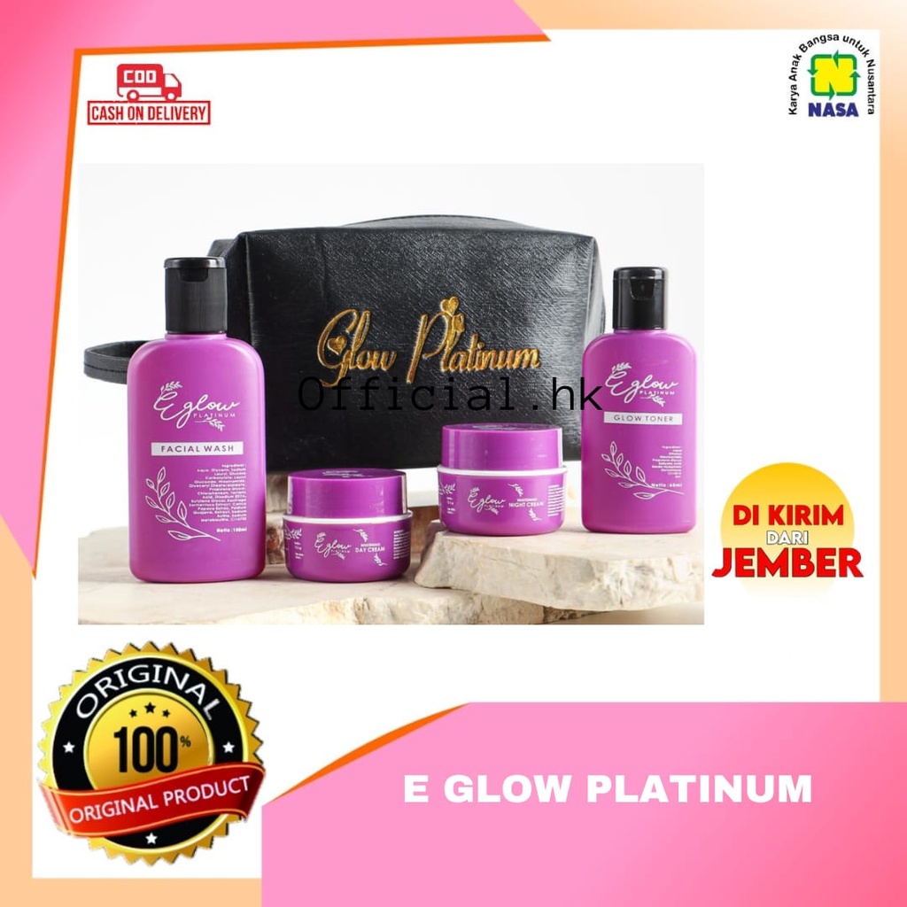 PAKET EGLOW PLATINUM BPOM / Eglow ORIGINAL / cream e glow platinum PAKET EGLOW PLATINUM BPOM&BARCODE