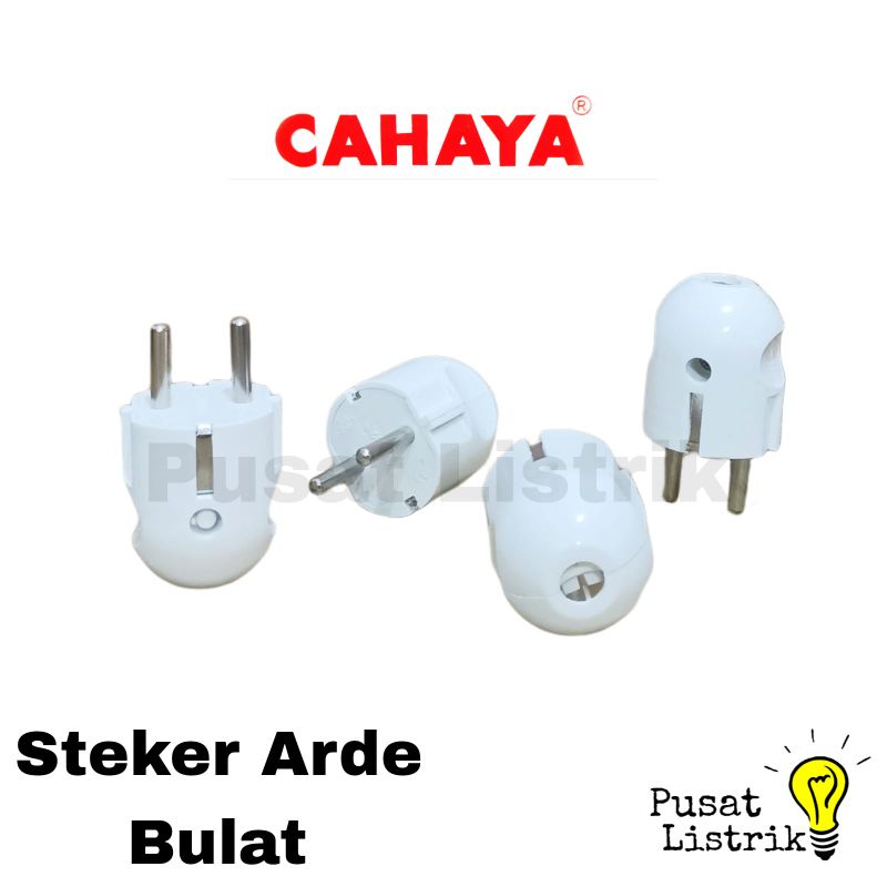 Steker Arde Cahaya Steker Arde Bulat Putih Kepala Colokan Bulat Cahaya