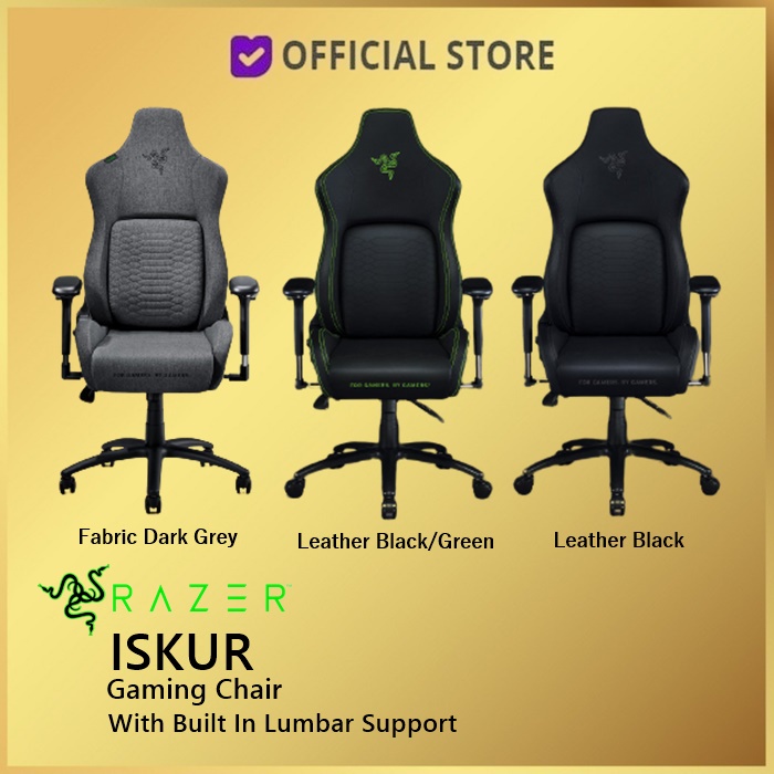 Razer Iskur Gaming Chair with Built-in Lumbar Support Kursi Gaming