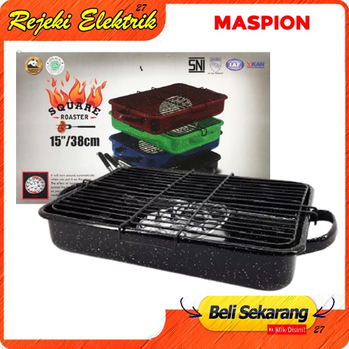 Maspion Square Roaster / Panggangan BBQ Grill Panjang 38 Cm -TERBARU