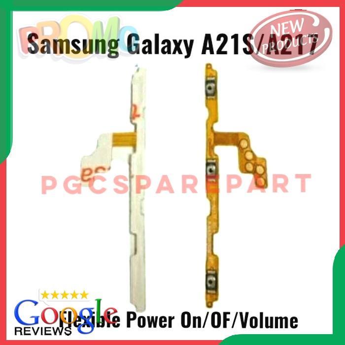 SPAREPART HP ORIGINAL FLEXIBLE CONNECTOR VOL POWER ON OF SAMSUNG GALAXY A21S A217 TERLENGKAP
