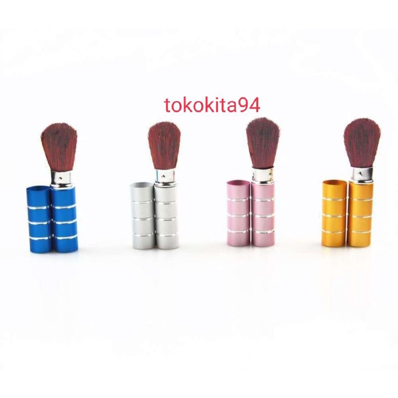 Kuas Tabung Ukuran 9 Cm Belang Satuan - Brush Make Up 1 Pcs Motif Garis - Brush Blush On