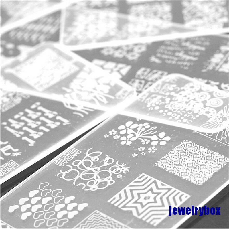 (Jewelrybox) Stempel / Cap Kuku + Scraper Untuk Nail Art / Manicure