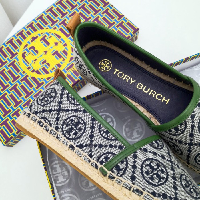Sepatu Wanita Tory burch original color matching simple - 1-blue, 37size=23.5cm