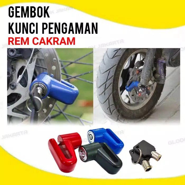 Kunci Gembok Motor Pengaman Rem Cakram Disc Brake Disk Lock Sepeda