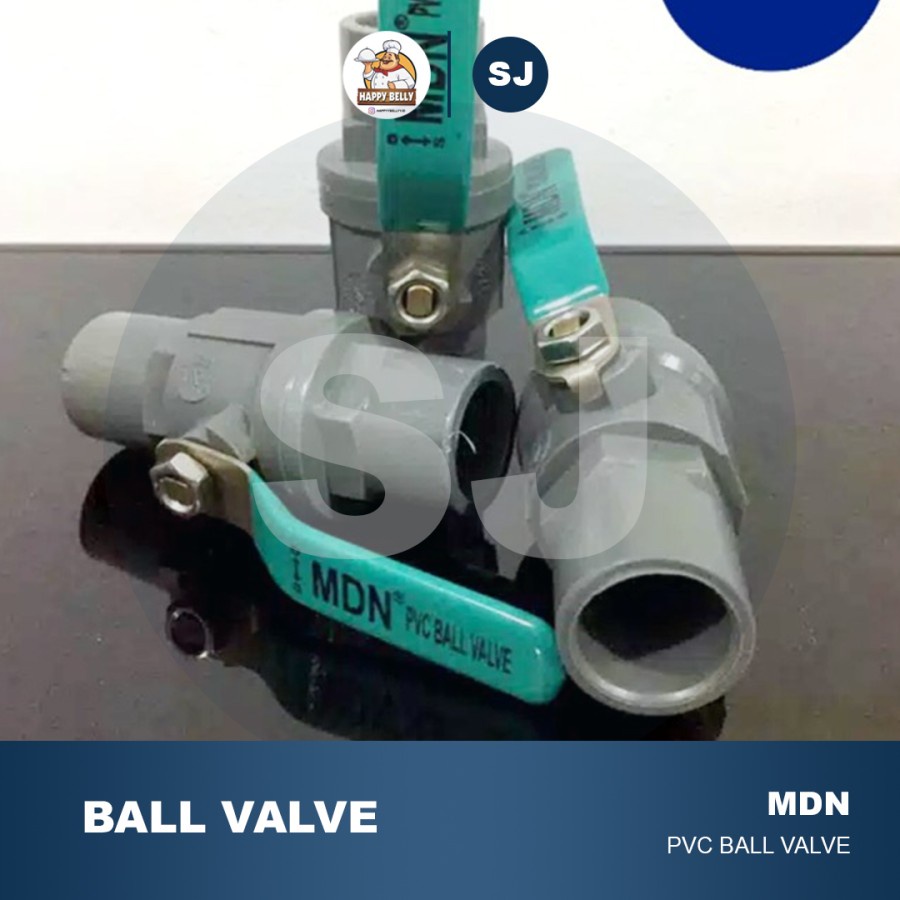 Ball Valve Stop Kran Keran PVC GAGANG BESI STAINLESS - MDN 2" 2in