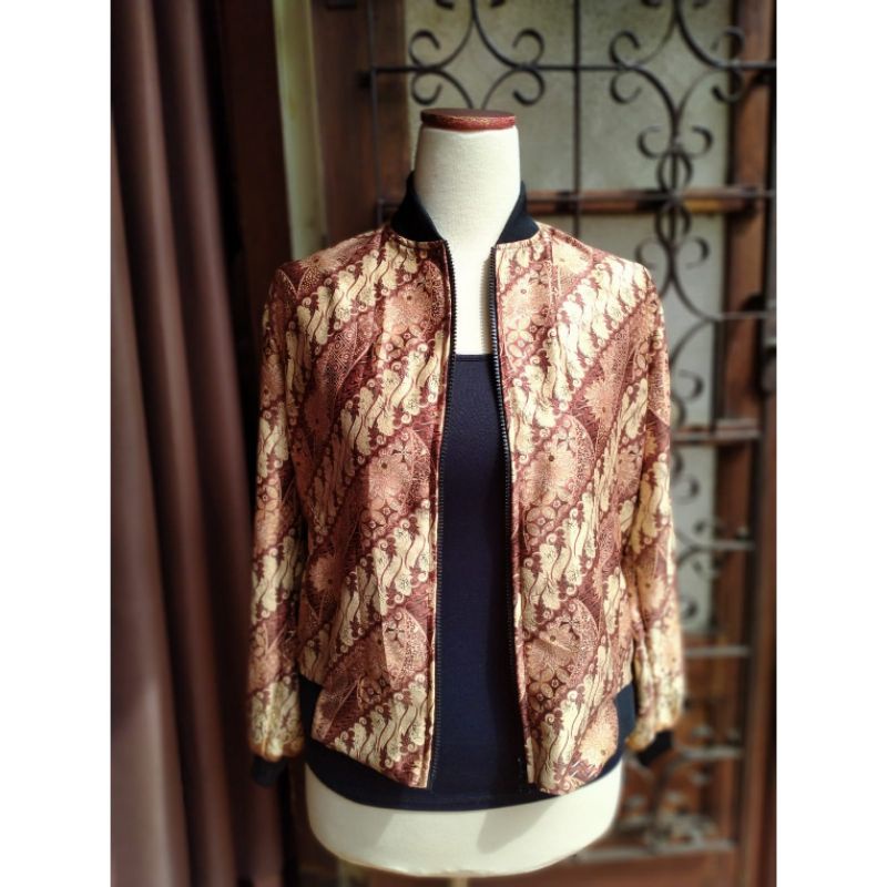 Jaket wanita jaket batik outwear mantel sweater baju hangat