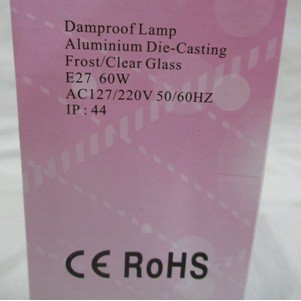 Ball Ice Hitam Damproof Lamp Alumunium/Lampu Dinding E27 60W OKE