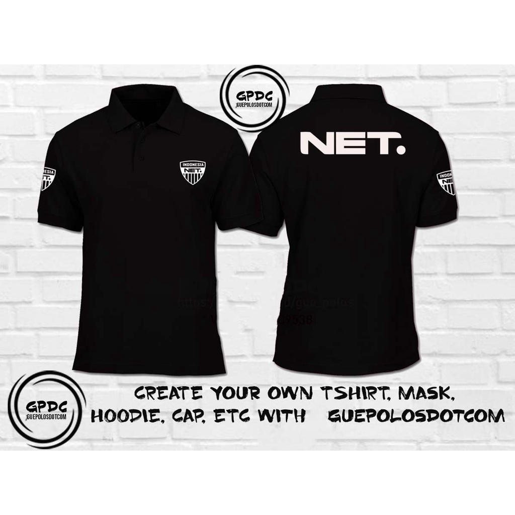 Poloshirt NET TV - Kaos Polo NET TV - Kaos NET TV - Polo Stasiun TV - Custom Polo - Kaos kerah NET