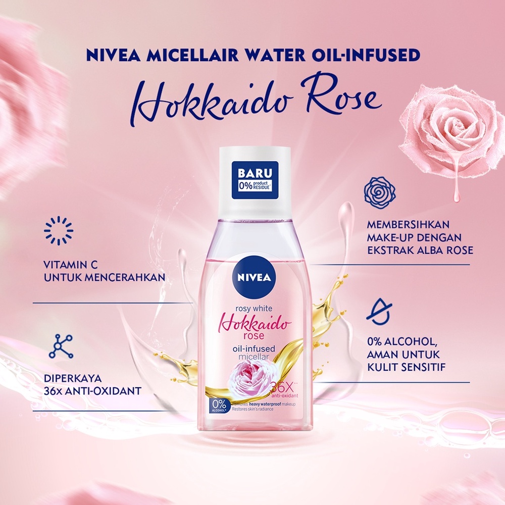 ❤ BELIA ❤ NIVEA Hokkaido Series (✔️BPOM) Micellar Water 125 | Whip Foam 100 | Deodorant