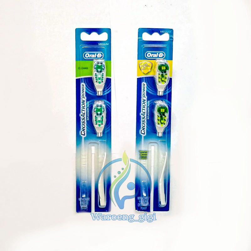 REFILL Sikat Gigi Elektrik Oral B CROSS ACTION (Harga per 1pak isi 2 kepala sikat) (Kode AUSSIE)