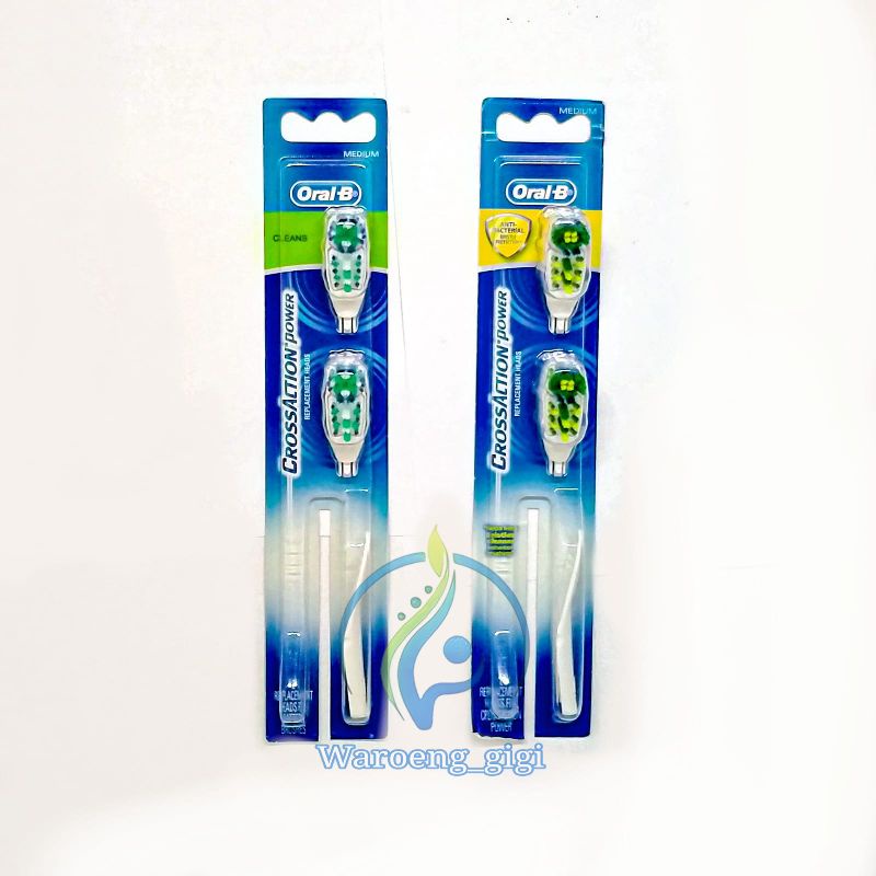 REFILL Sikat Gigi Elektrik Oral B CROSS ACTION (Harga per 1pak isi 2 kepala sikat) (Kode AUSSIE)