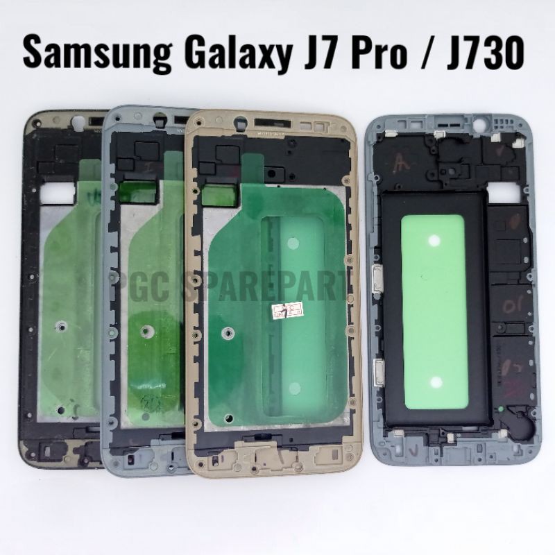 Original Frame Tulang Tengah Samsung Galaxy J7 Pro / J730 - Bezzel Bezel Bejel Tempat Dudukan Mesin &amp; LCD