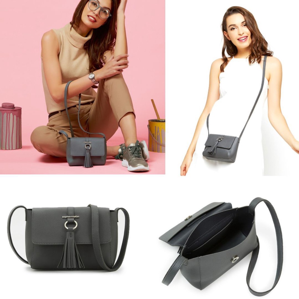 Tas sling grey abu-abu sophie martin paris T5336G Karenin bag