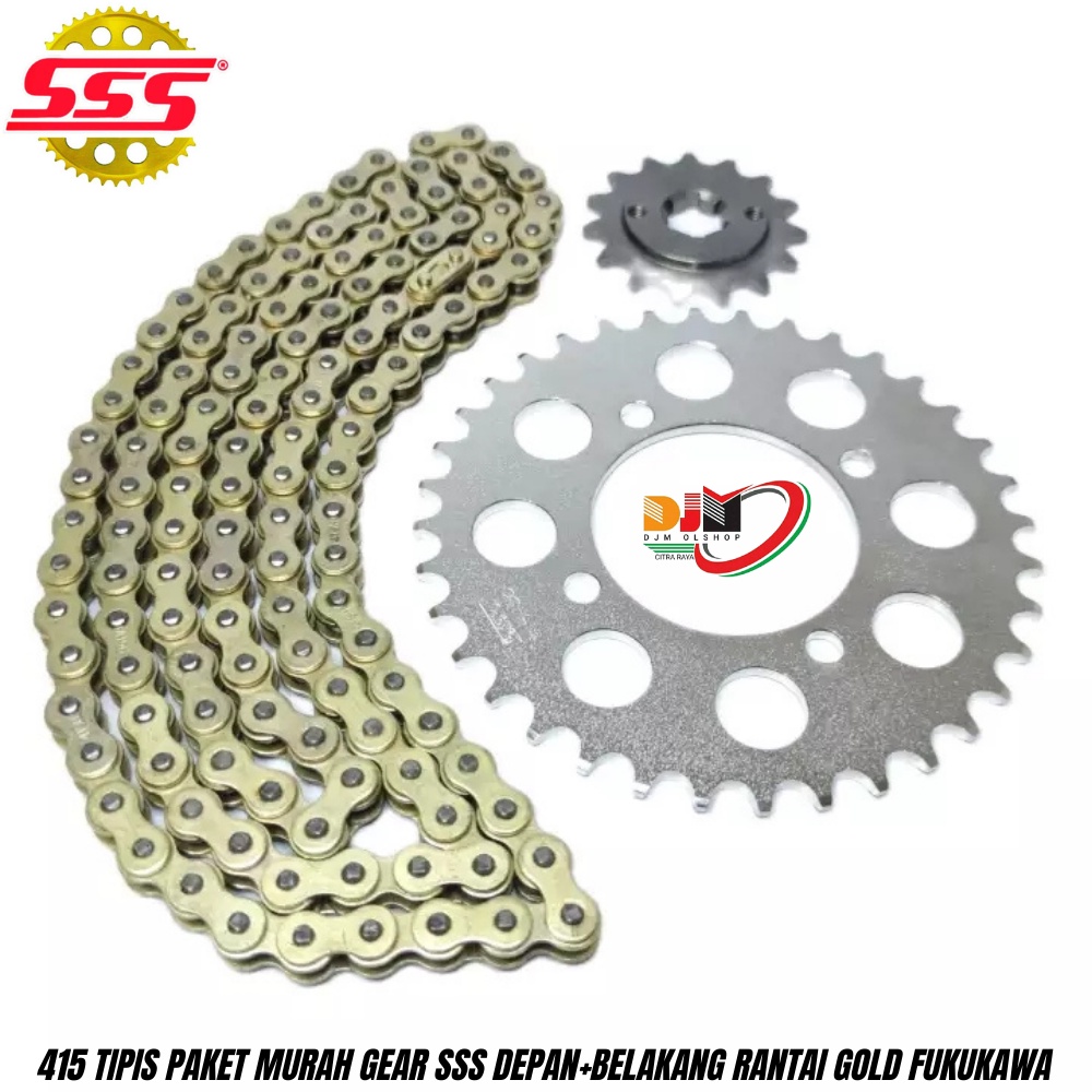 GEAR SET SSS 415H RACING YAMAHA RX-KING / F1ZR /JUPITERZ / MX OLD / MX NEW / VEGA