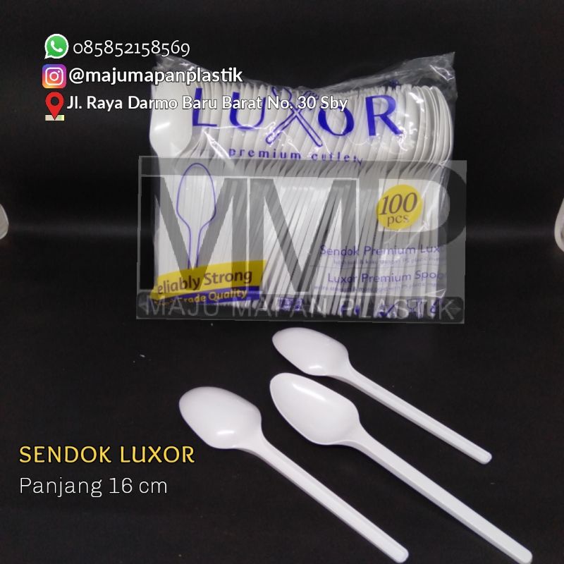 Jual [100 Pcs] Sendok Atau Garpu Luxor Sendok Makan Plastik Putih