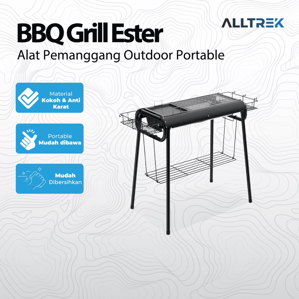 ALLTREK Alat Pemanggang BBQ Grill ESTER Outdoor Portable