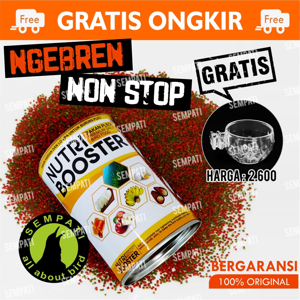 Nutri Booster Dorodod Edan Premium Kaleng Pakan Harian Burung Pleci Nutribooster Voer Pur Pleci Gacor Ngebren Daily Bird Food With Extra Vegetables