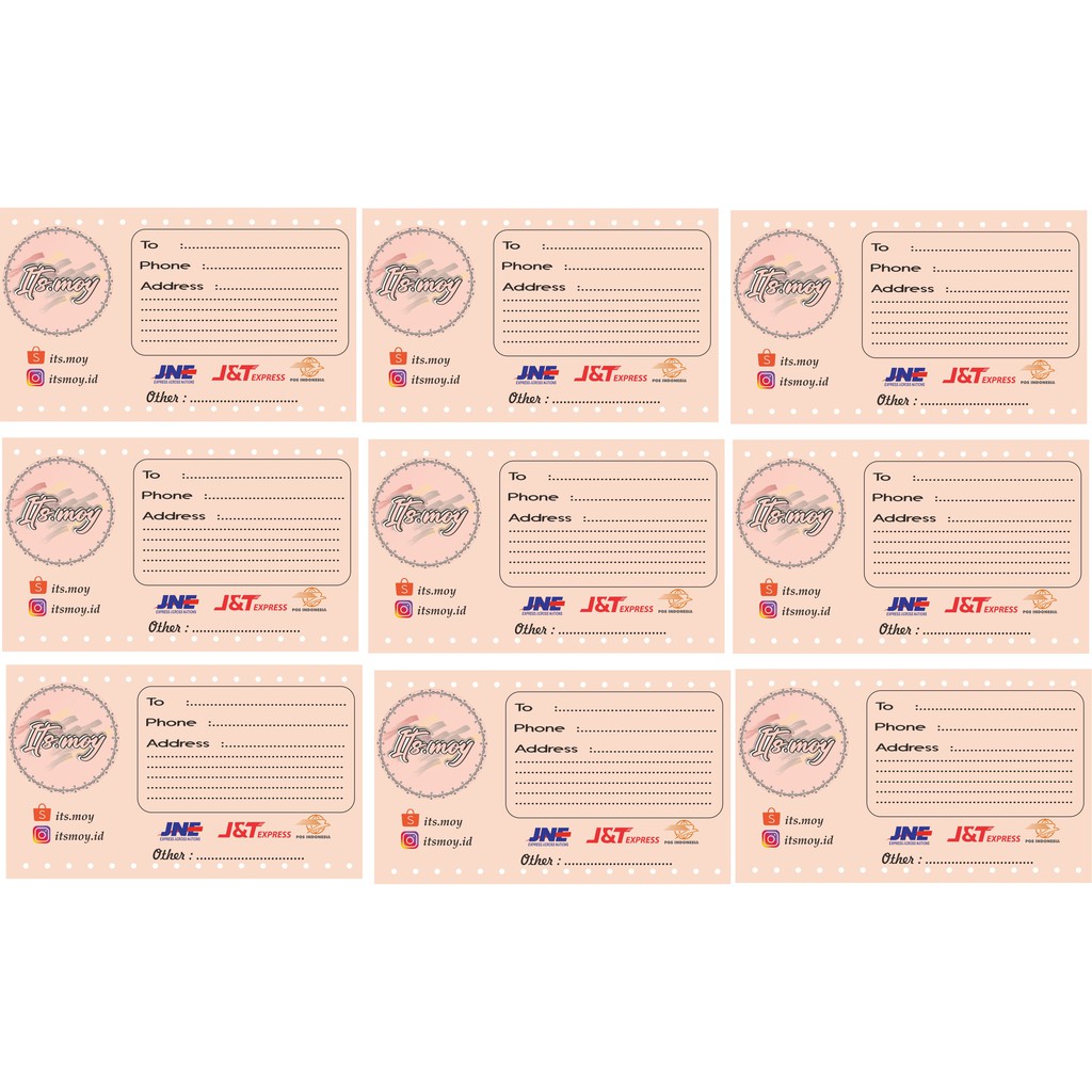 

jasa desain label pengiriman