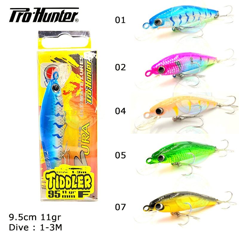 UMPAN LURE MINNOW PRO HUNTTER TIDDLER 9.5 cm, 11 gr