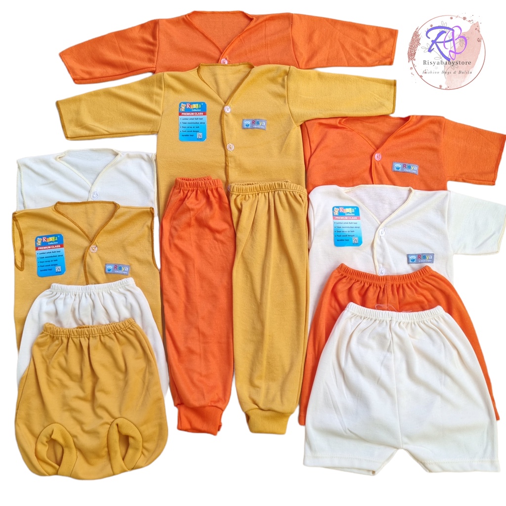 Paket 18pcs baju bayi polos / perlengkapan bayi Newborn