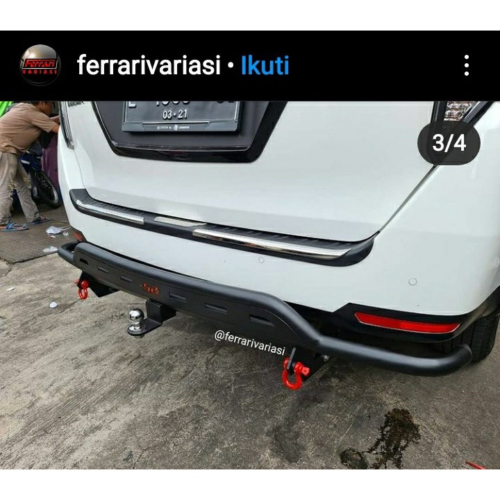 bumper tanduk belakang full besi double pipa mobil mitsubishi Xpander