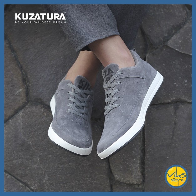 Sepatu Sneakers Pria Cowok Tali Style Casual Distro Kuzatura Original Bahan Suede Lokal Premium Elegan