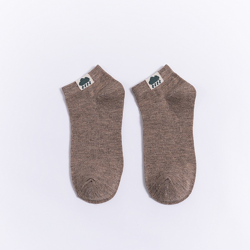 OVERFLOWS.ID Kaos kaki Polos Motif Cuaca Weather Ankle Sock Ala Korea-COKLAT