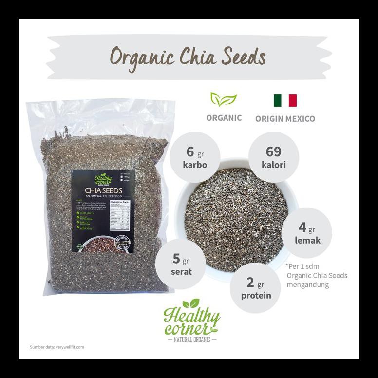 

PROMO! NATURAL BLACK CHIA SEED (SEEDS) 1000 GR TERMURAH